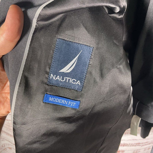 NWT Nautica Gray Bi-Stretch Poly Blend 2 pc. Suit - Size 40R