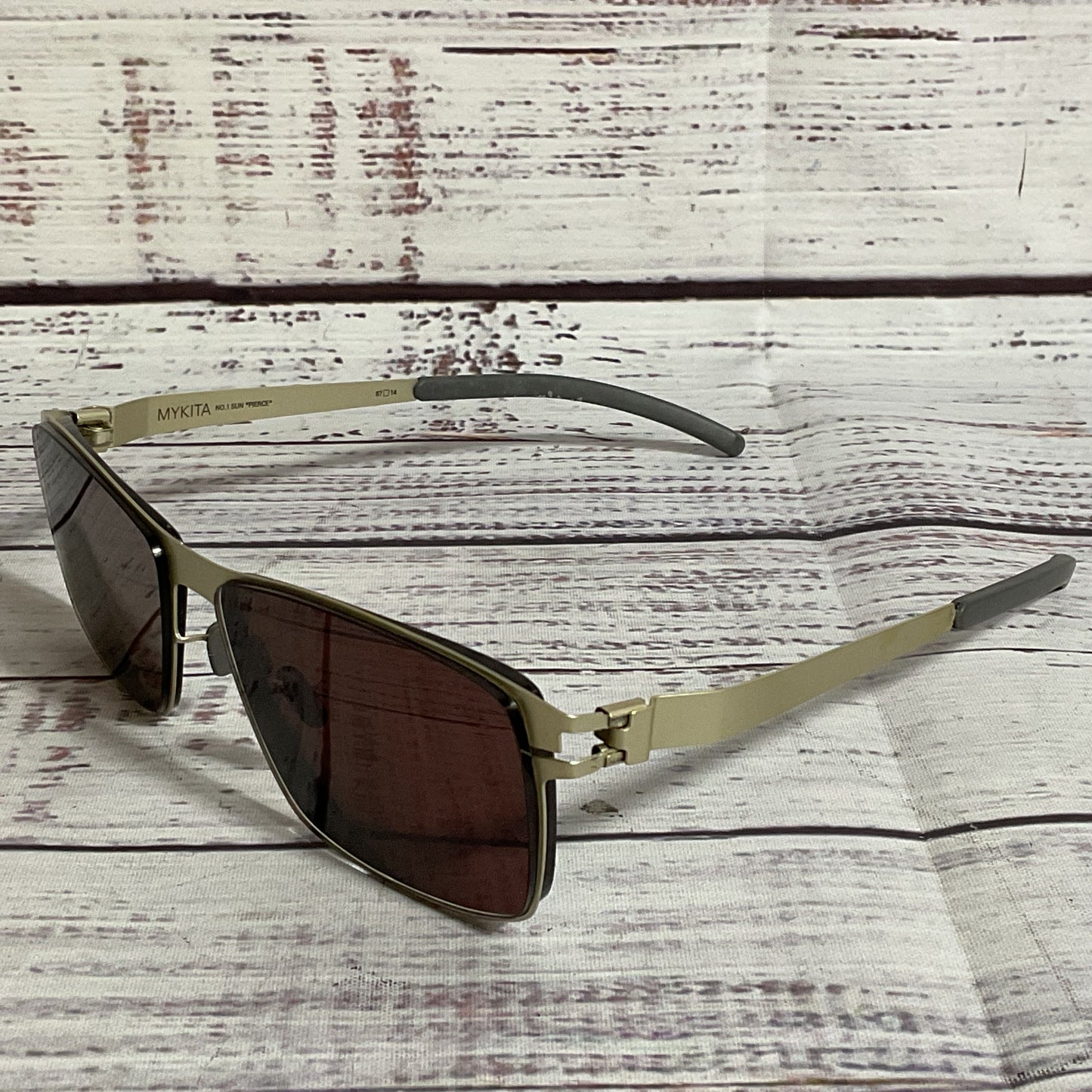 MYITA No 1 Sun Pierce Gold Unisex Eyeglasses 57[ ]14 140 (FRAMES ONLY)