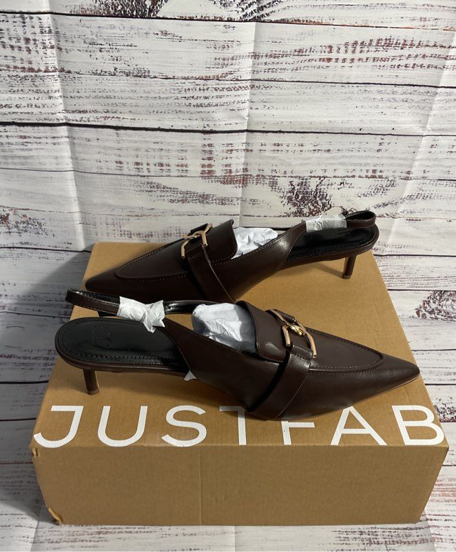 NWB Women's Just Fab Iris Coffee Brown Pumps Size 11