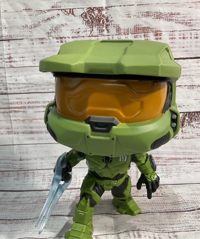 Funko Pop Jumbo Halo Master Chief #19 Energy Sword Grappleshot Vinyl Figure