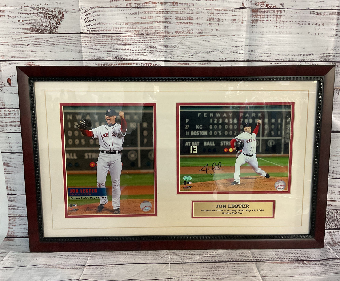 Jon Lester No Hitter Fenway Park May 19 2008 Autographed Picture Framed