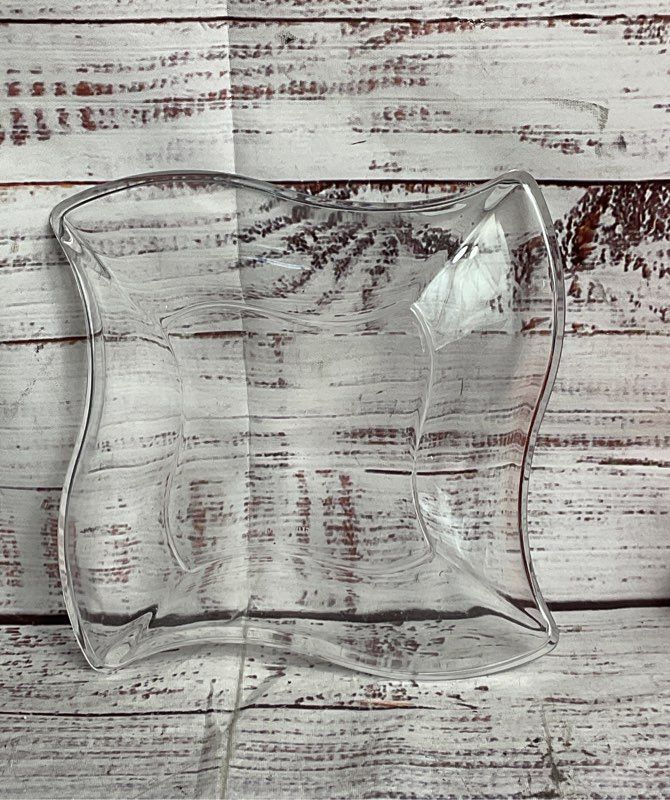 Villeroy & Boch Vintage Crystal New Wave Modern Square Bowl Dish Clear