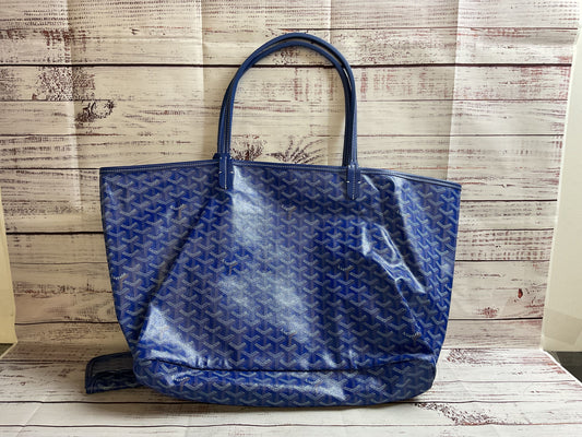 Dark Blue Goyard Tote with Matching Wallet