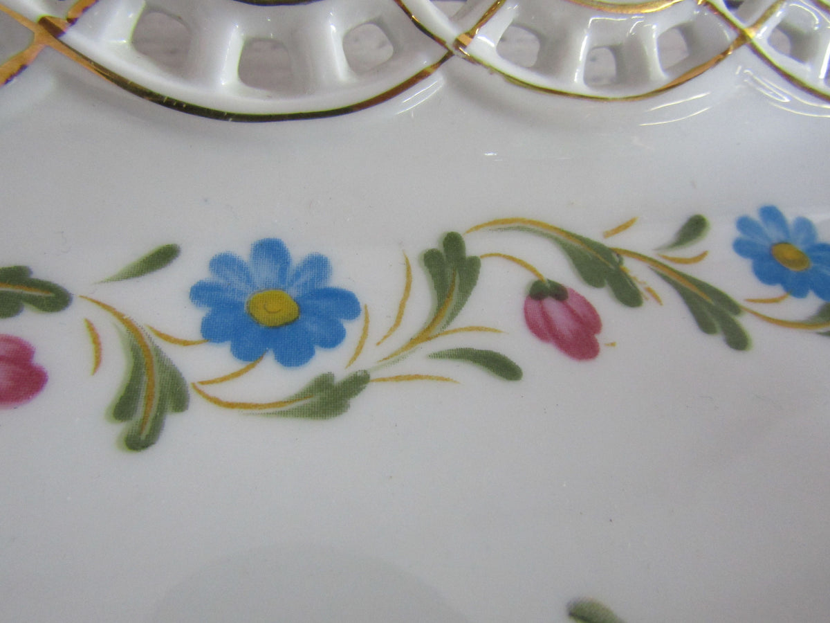 Imperial Limoges Porcelain Decorative Floral Tray
