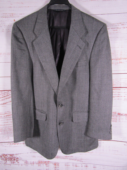 Vintage Burberry Men's Gray Wool Blazer Jacket UNKNOWN SIZE