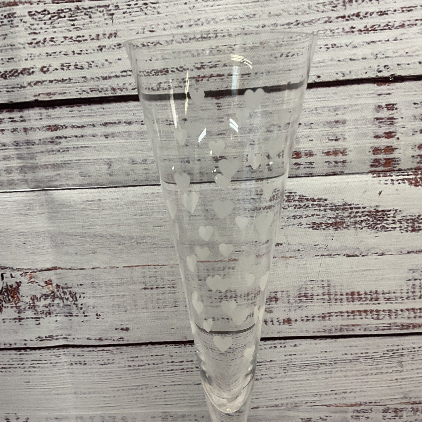 Marquis By Waterford Love Hearts Etched Glass Champagne Flutes Pair Of 2
