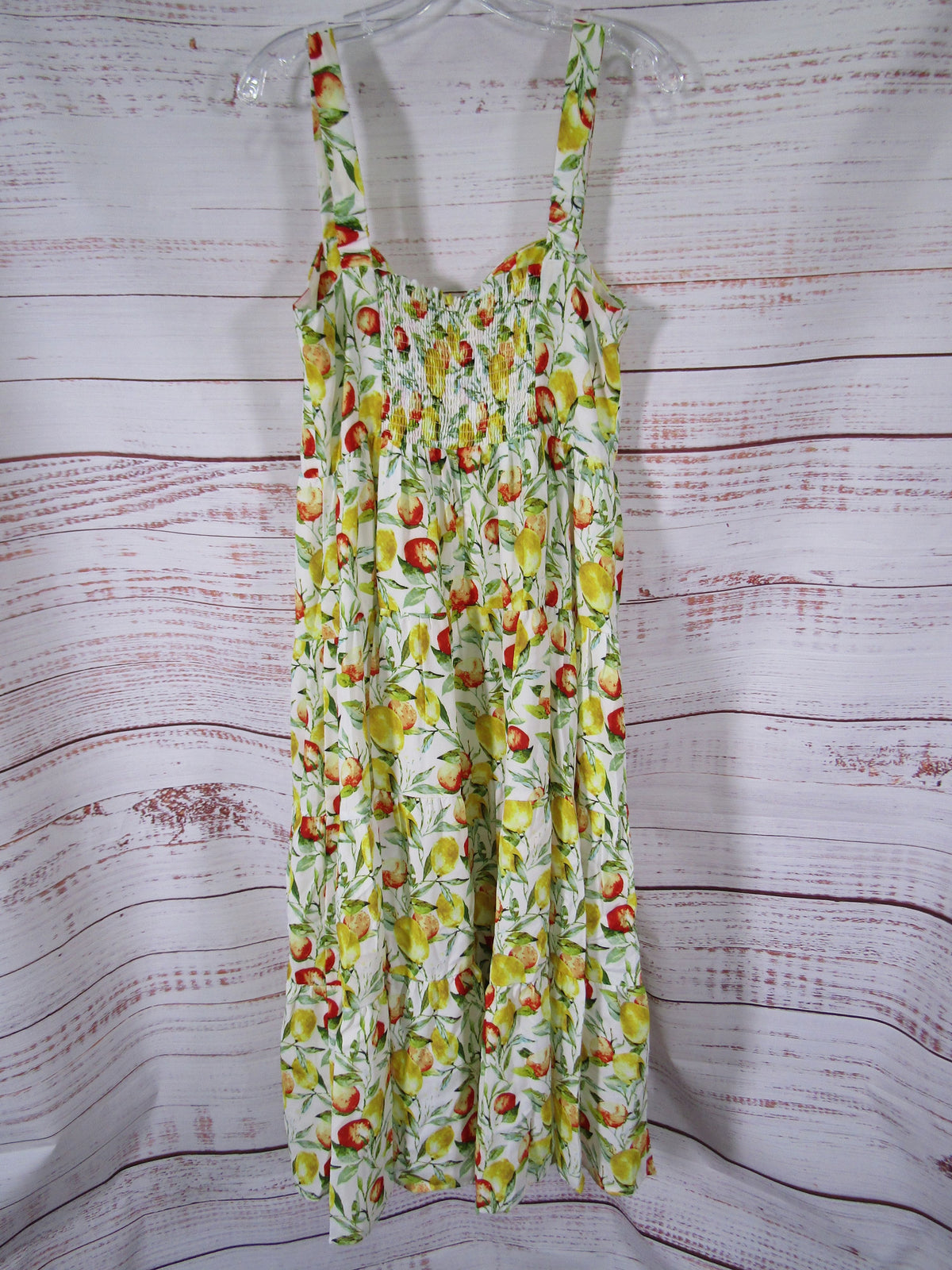 O.P.T. La Fortuna Women's Fruit Print Sleeveless Dress Size XL