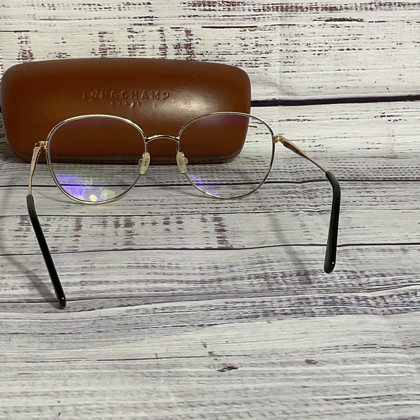 LONGCHAMP LO2140 Gold Tone Eyeglasses with Case- 54[ ]17 140 (FRAMES ONLY)