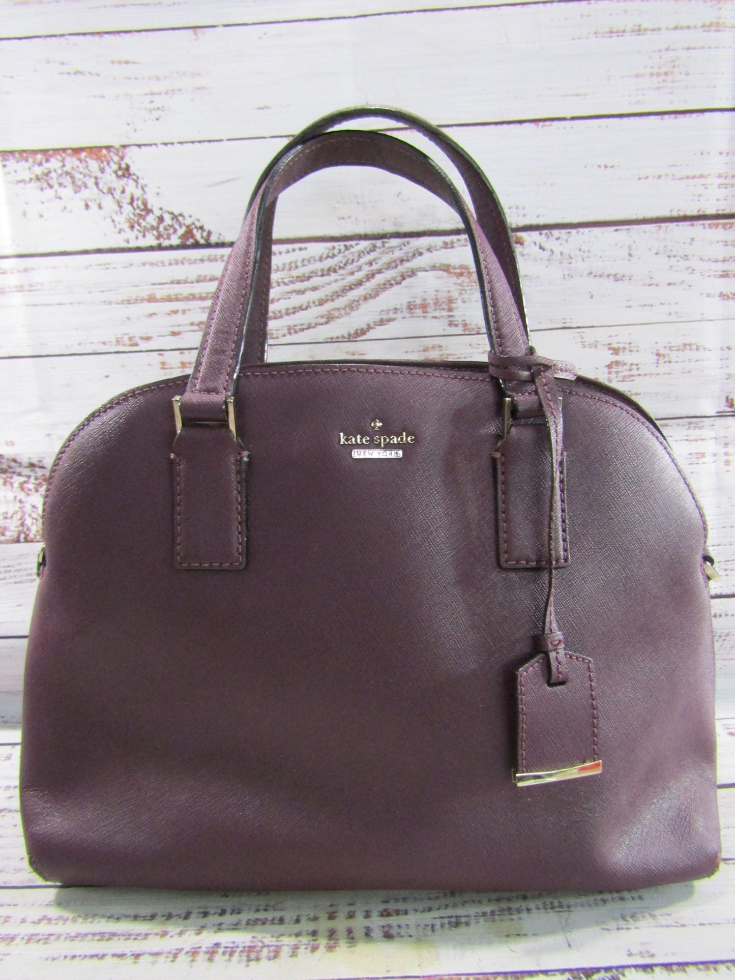 Kate Spade Cameron Street Lottie Women's Purple Saffiano Leather Satchel Bag