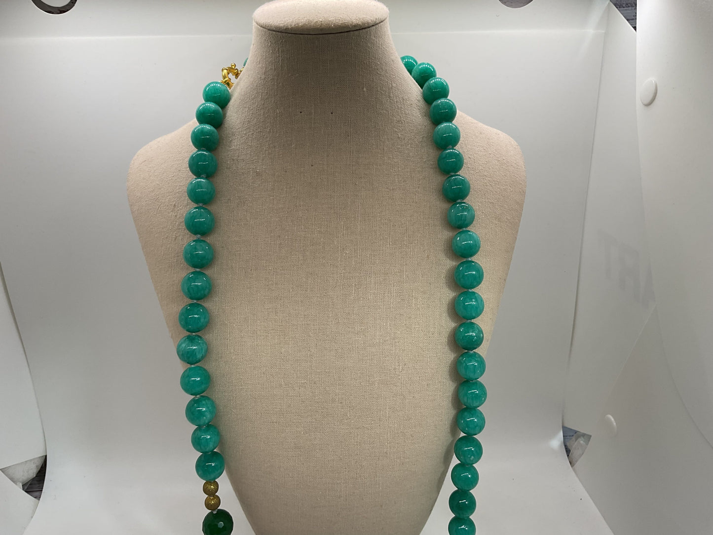 Multi Gemstone Beaded Chuncky Necklace- 37"