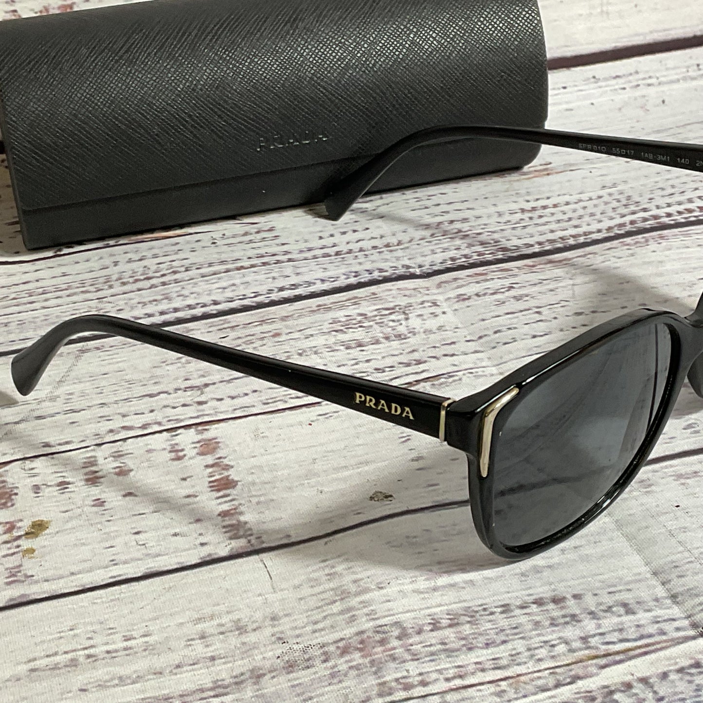 PRADA SPRO10 Women's Black Sunglasses with Case- 55[ ]17 140 (FRAMES ONLY)