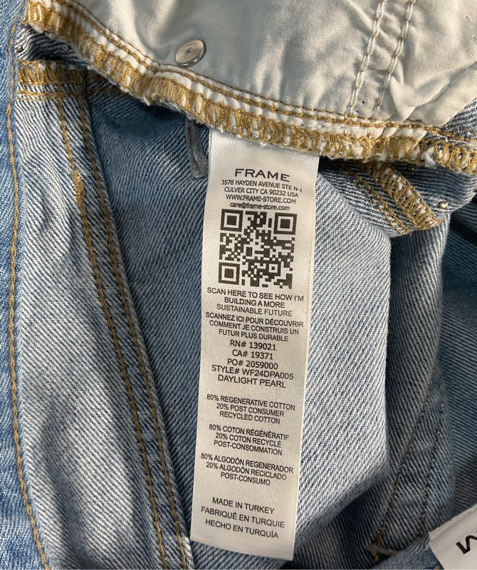 Frame Atelier of Denim Le Jane Crop Daylight Pearl Women's Size 28