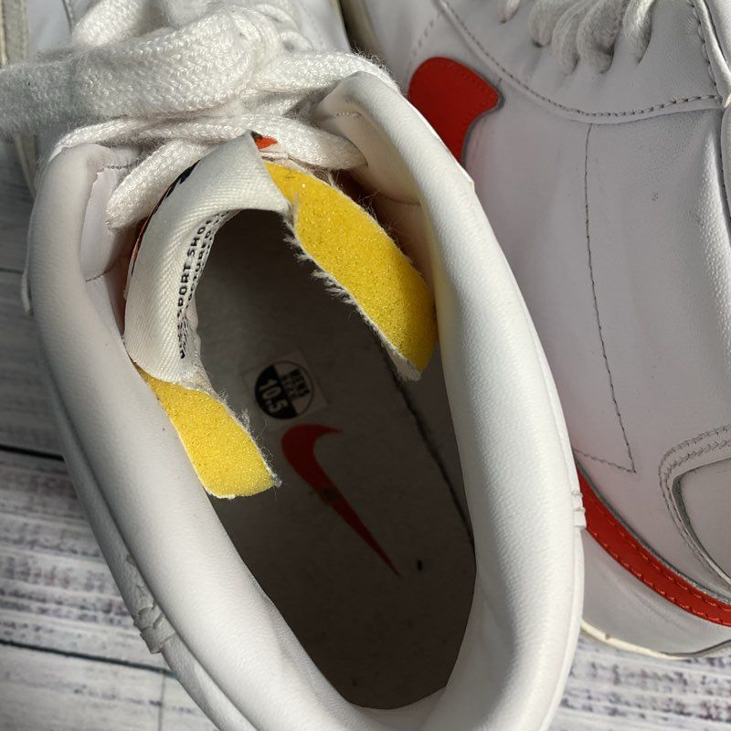 Nike Blazer Mid 77 White/Habanero Red High Top Sneaker Size 10.5M