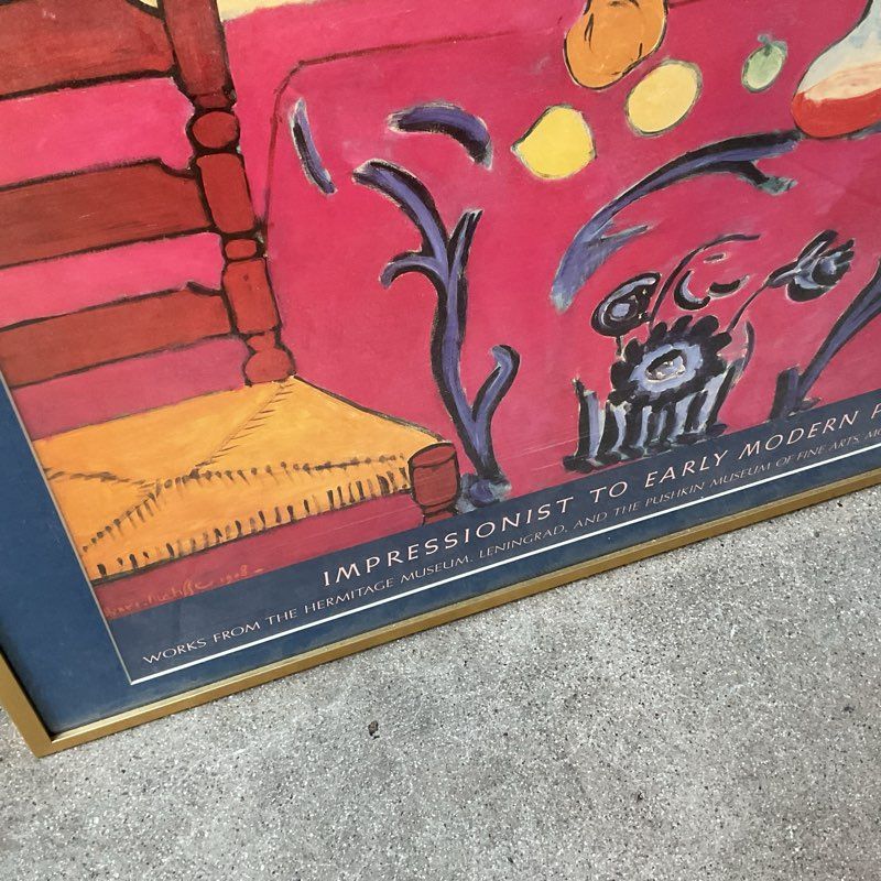Harmony in Red by Henri Matisse 37" National Gallery Art 1986 Poster in Frame