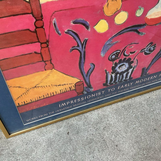 Harmony in Red by Henri Matisse 37" National Gallery Art 1986 Poster in Frame