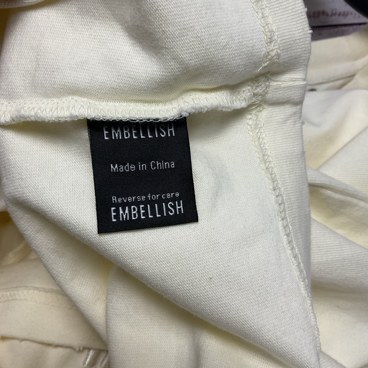 Embellish Cream Long Sleeve Faux Layered Look Crew Neck Sweatshirt - Size L New