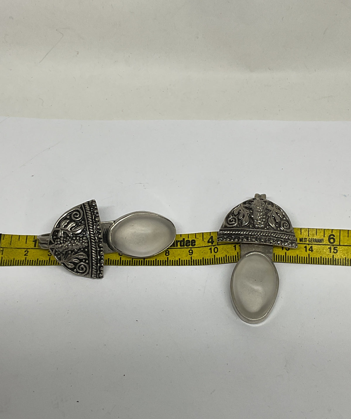 Lot 2 Rebecca Collins Silver Tone Frosted Glass Pendant