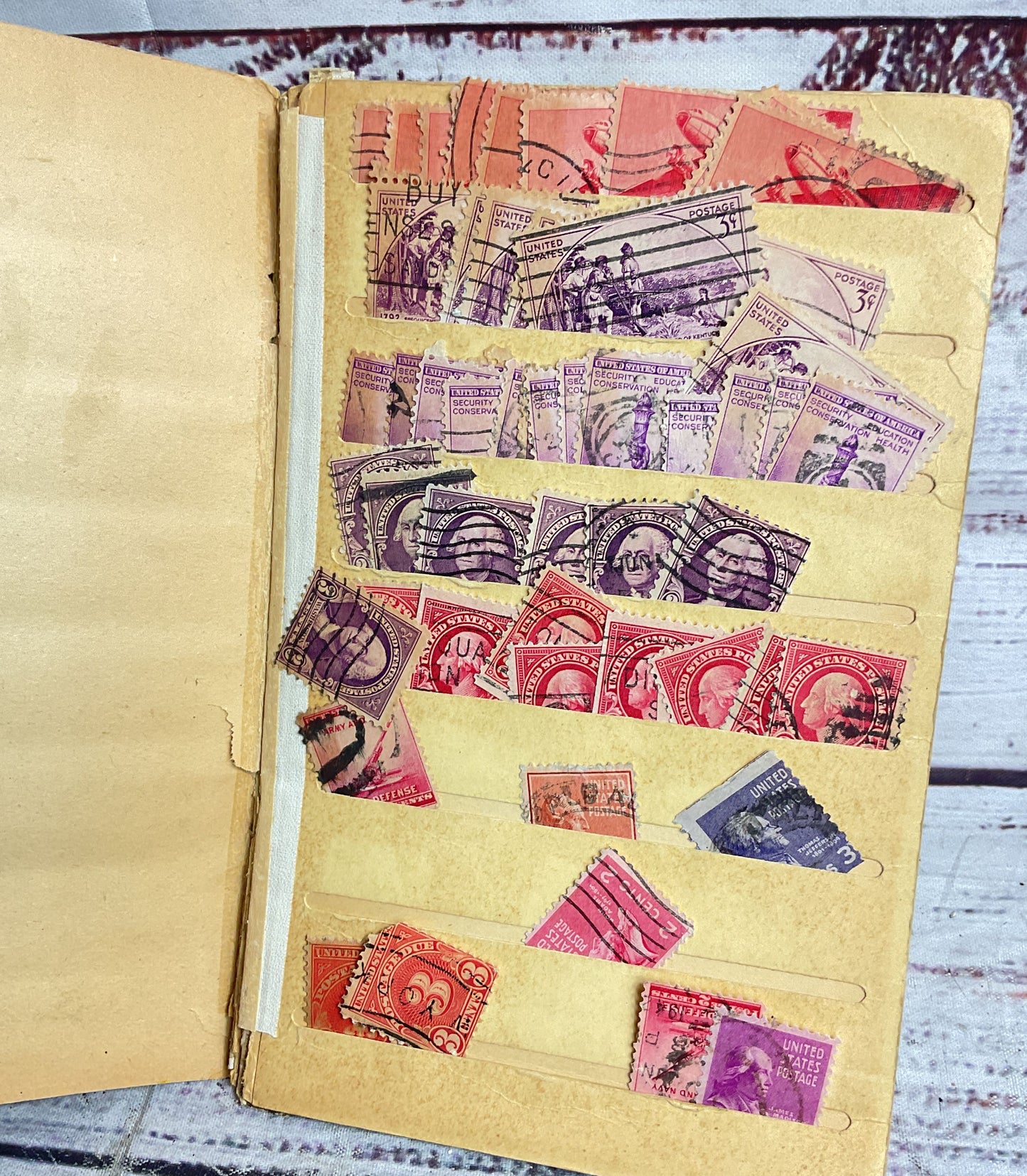 Collection of United States & International Lot of 3 Stamp Albums