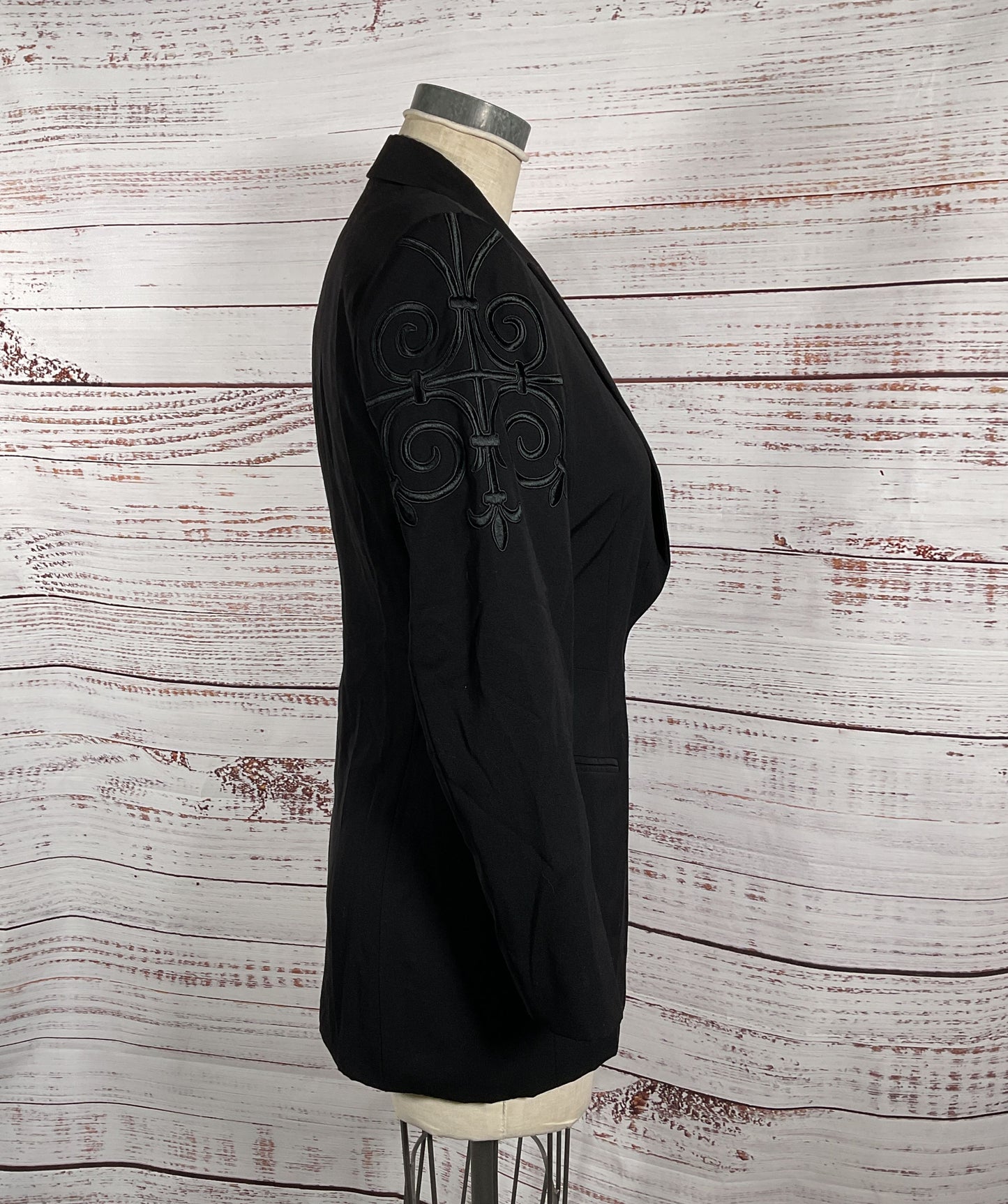 Escada Margaretha Ley Vintage Wool Blazer Black 36