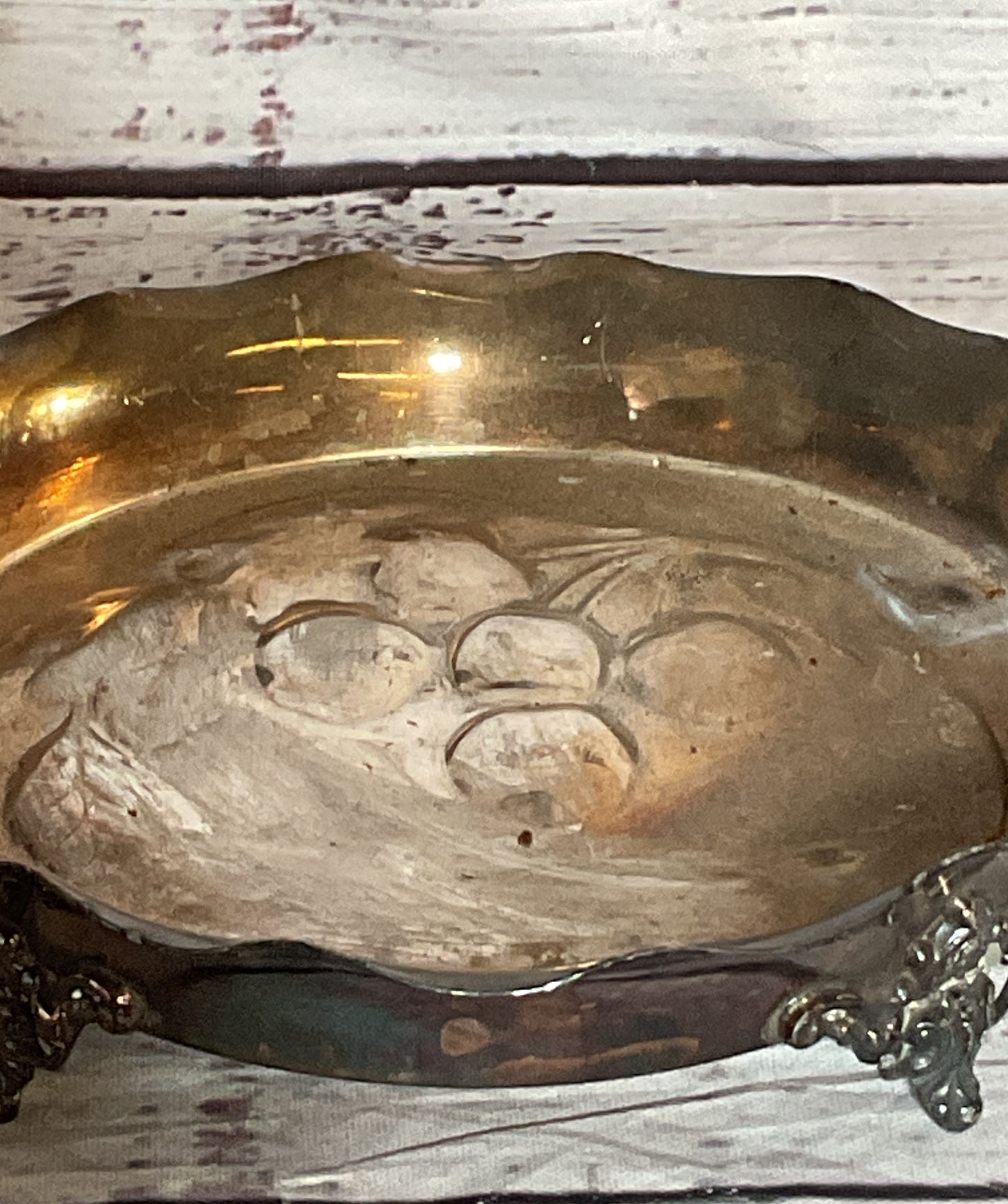 Barbour Silver Co Vintage Handled Candy Dish Quadruple Silverplate