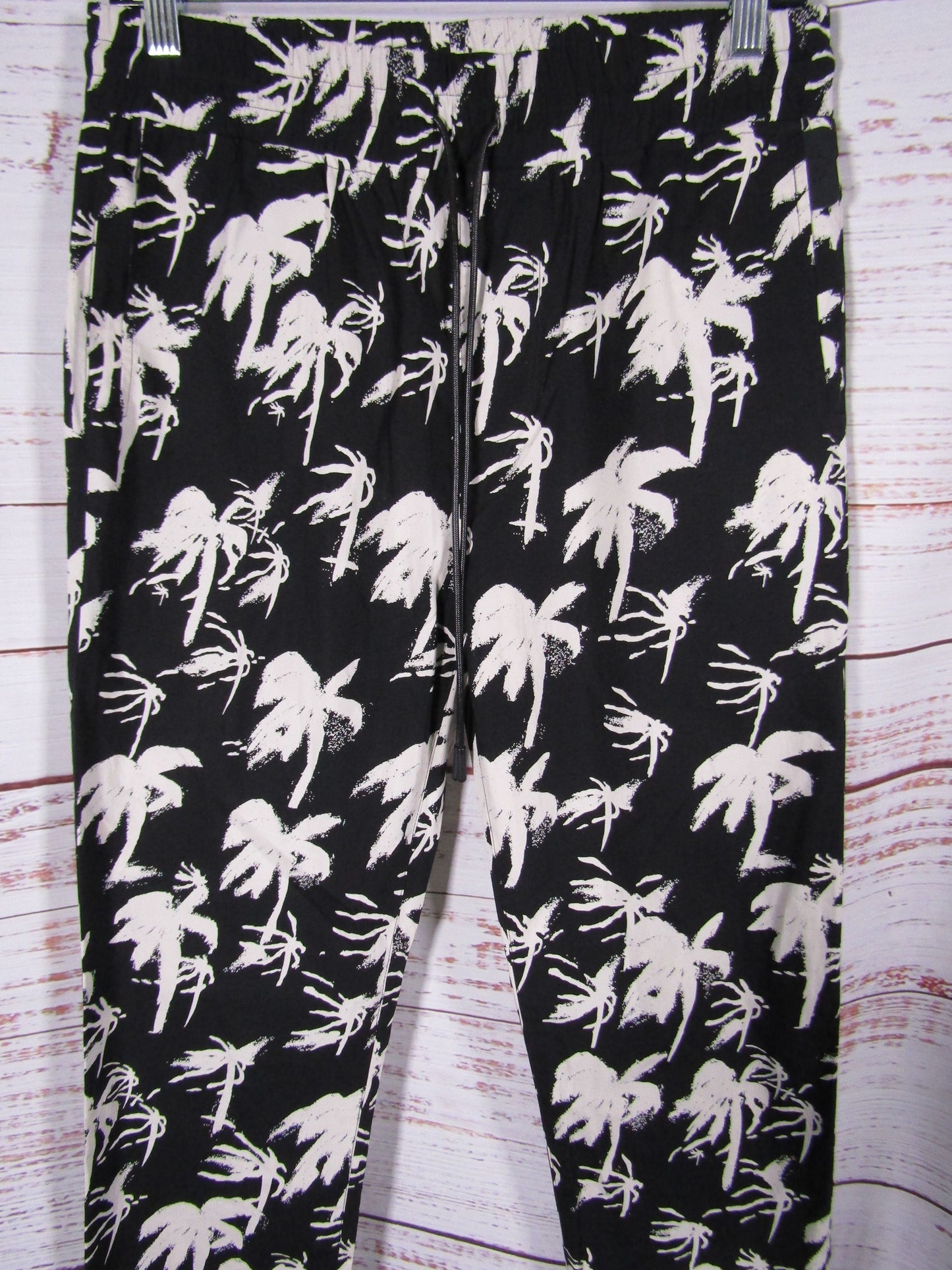 RTA Women's Black Palm Tree Print Pants Size S