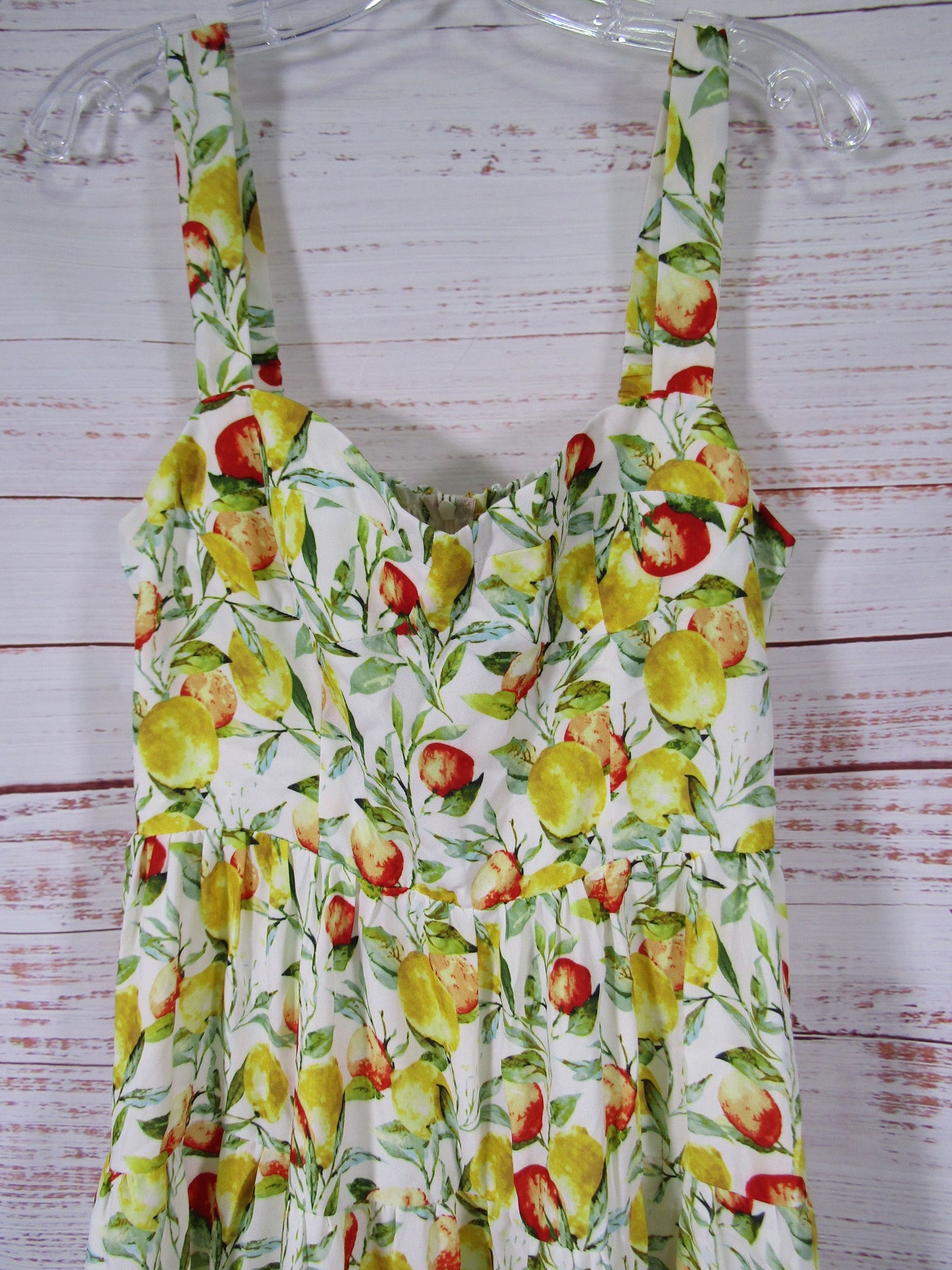 O.P.T. La Fortuna Women's Fruit Print Sleeveless Dress Size XL