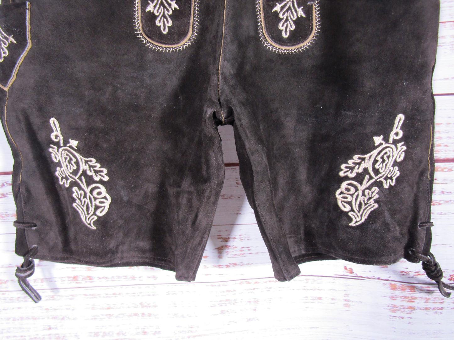 RideX Men's Brown Suede Lederhosen Shorts Size 32