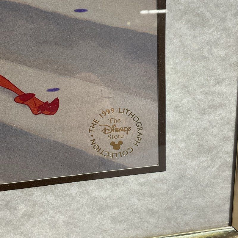 VTG. 1999 The Disney Store Lithograph Print Mulan In Golden Frame