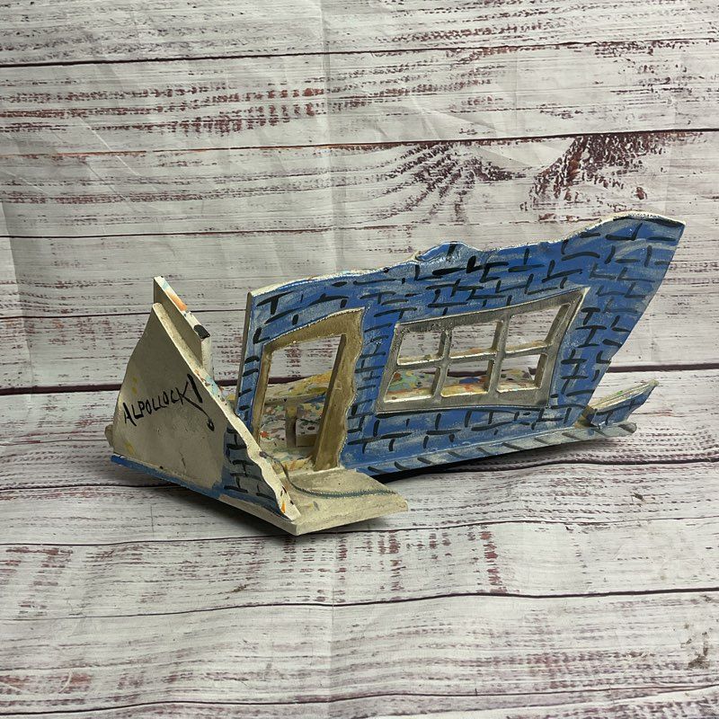 VTG. John Aaron NY Style #7 Al Pollock Ceramic Satirical Dog Sculpture *DAMAGED*