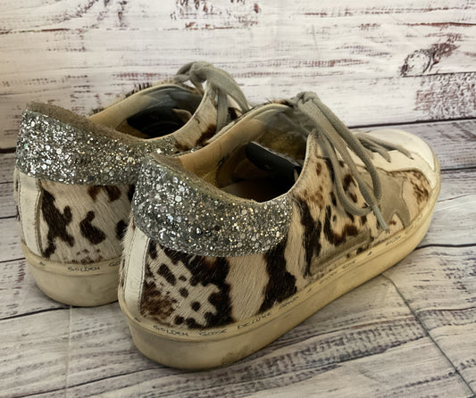 Golden Goose Hi Star Private Edition Leopard Print Calf Hair Sneakers Multi 7.5