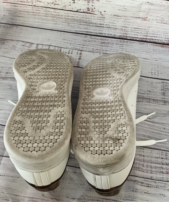 Women's adidas Originals Stan Smith sneakers with tortoise detail in white Sz 9