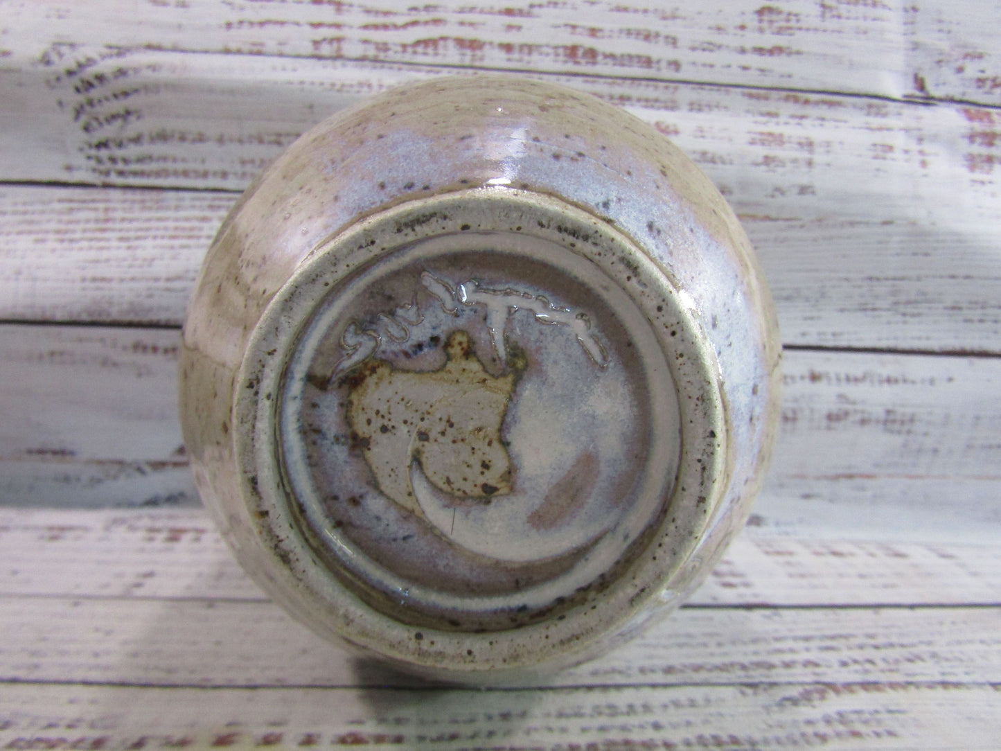 Handcrafted Artist Signed Glazed Ceramic Jar
