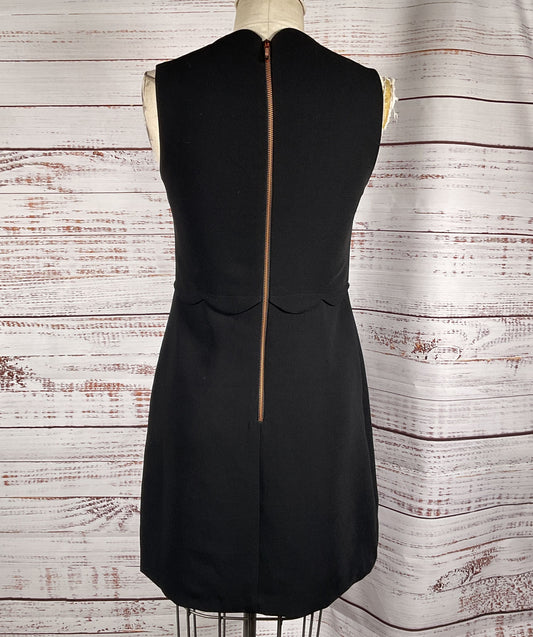 Ted Baker Rubeyed Scalloped Edge A-Line Sheath Dress Black 2