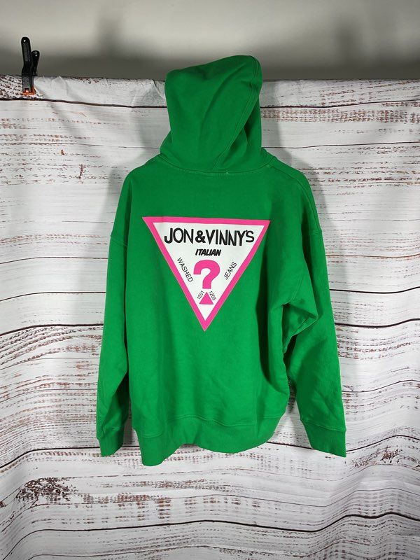 Guess USA x Jon & Vinny's Italian Green Hoodie Sweatshirt Made in USA Size M
