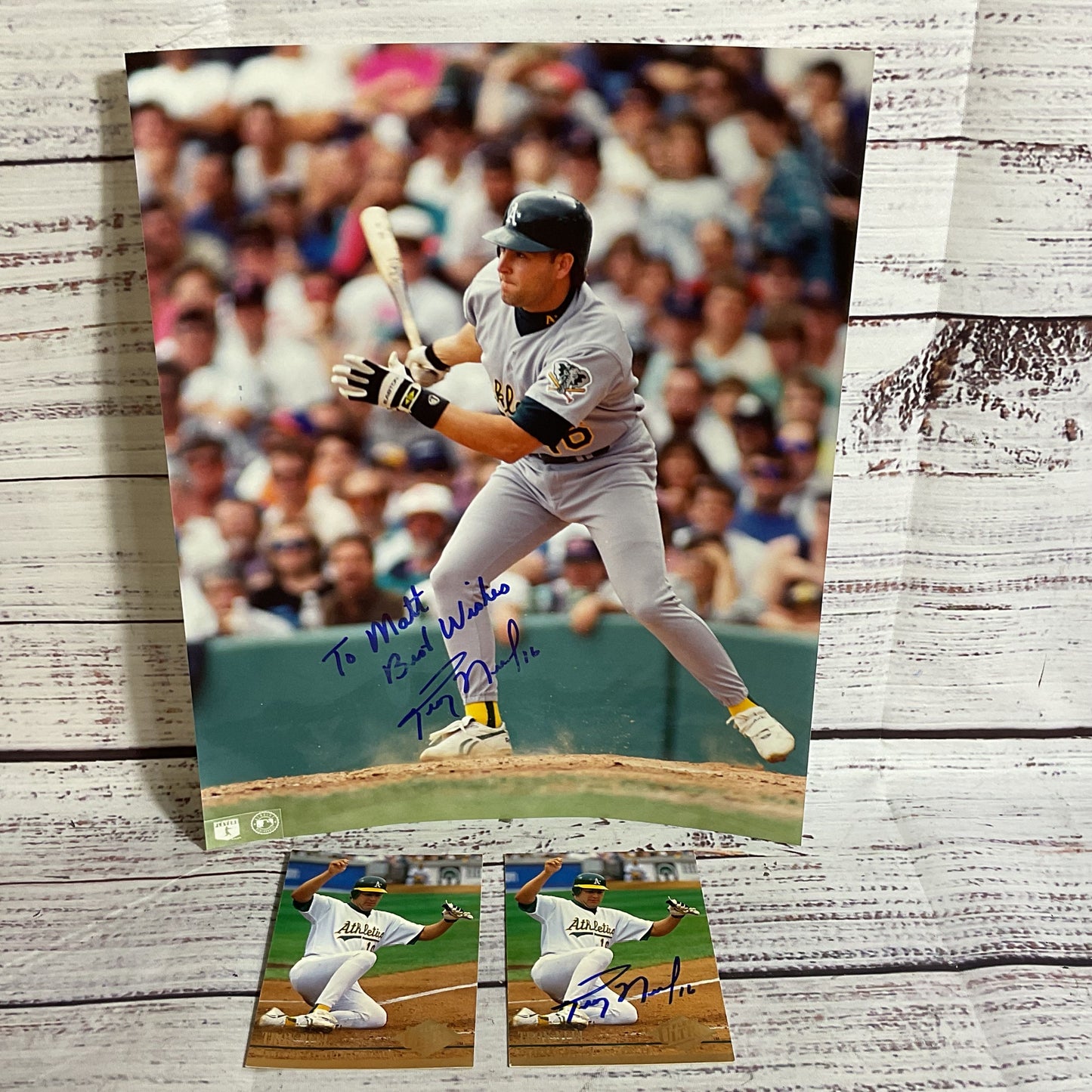 Signed MLB TROY NEEL Photograph And 94 Ultra Fleer Cards (1 Card Signed)