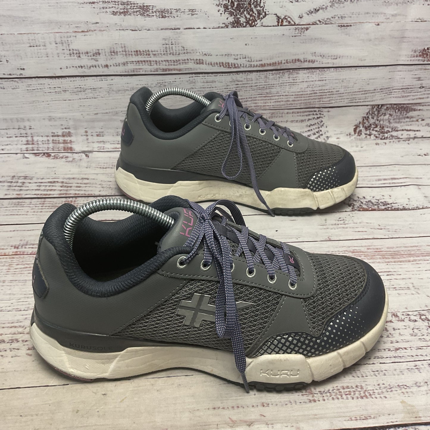 Kuru Quantum 2 Grey Purple Athletic Shoe Women Size 9.5