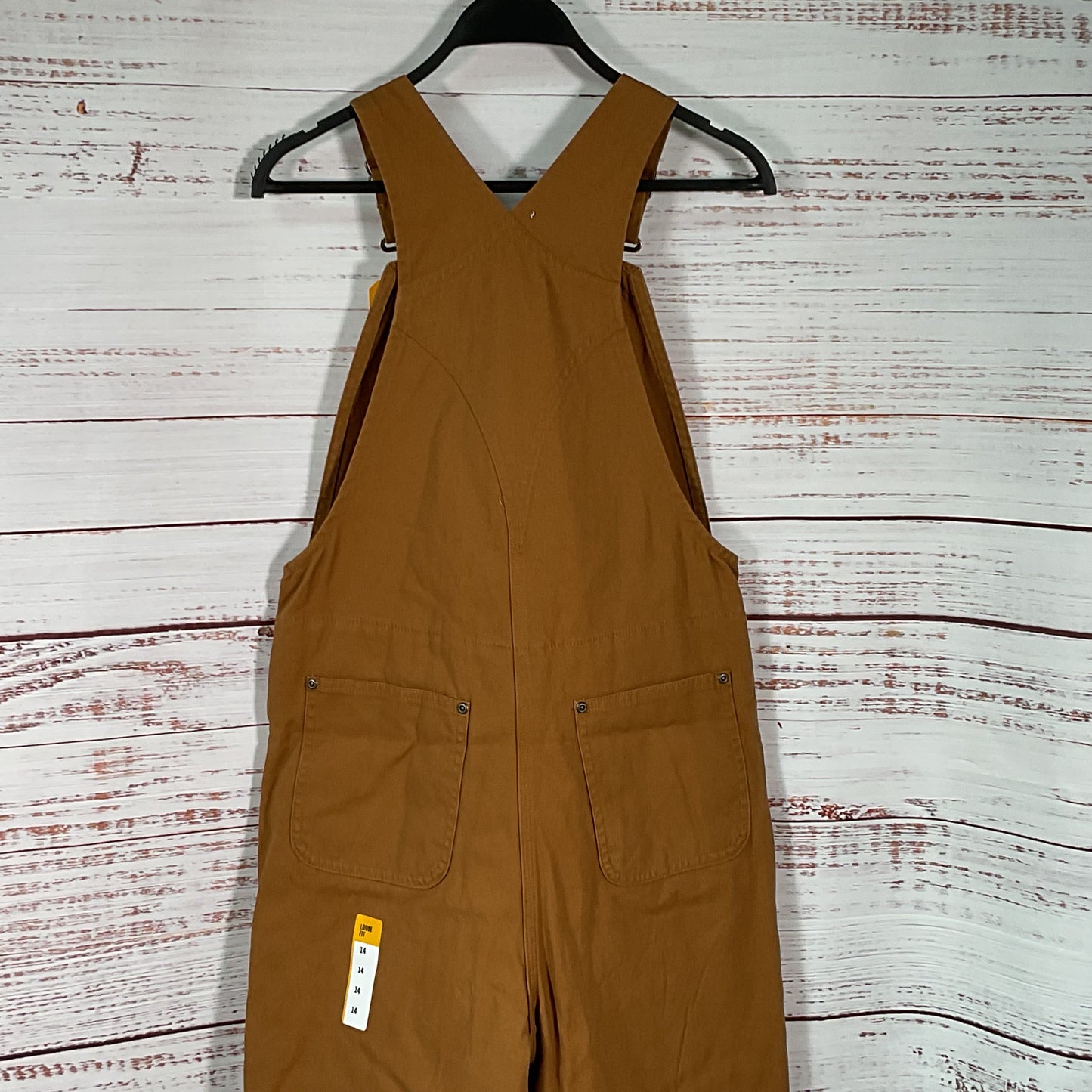 NWT CARHARTT Brown Duck Quilt Lined Insulated Bib Overalls Inseam 26- SZ 14