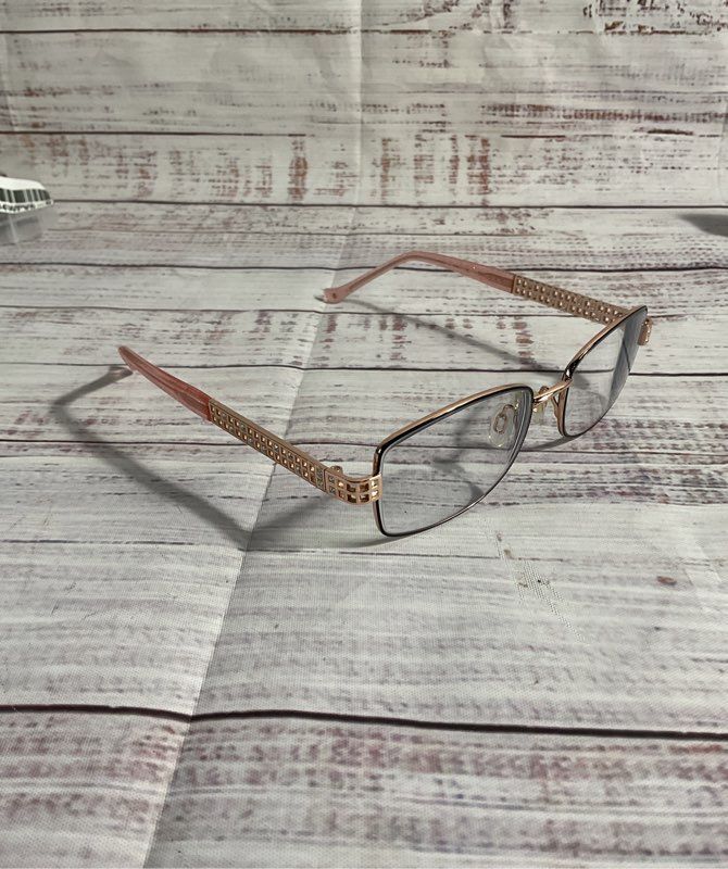 Tura R141 Rose Gold 50-17 135 Rose Gold Diamond Edges Frames Only