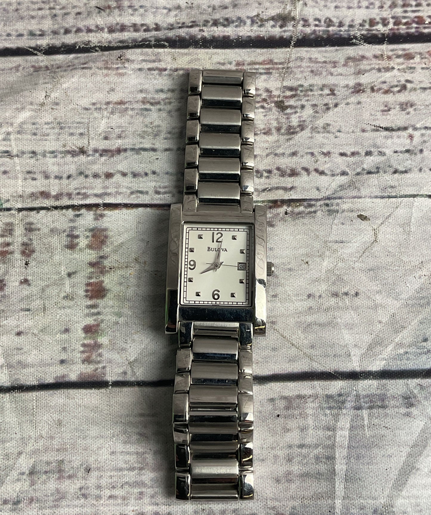 Bulova Vintage Japan Quartz Untested Watch Stainless Steel