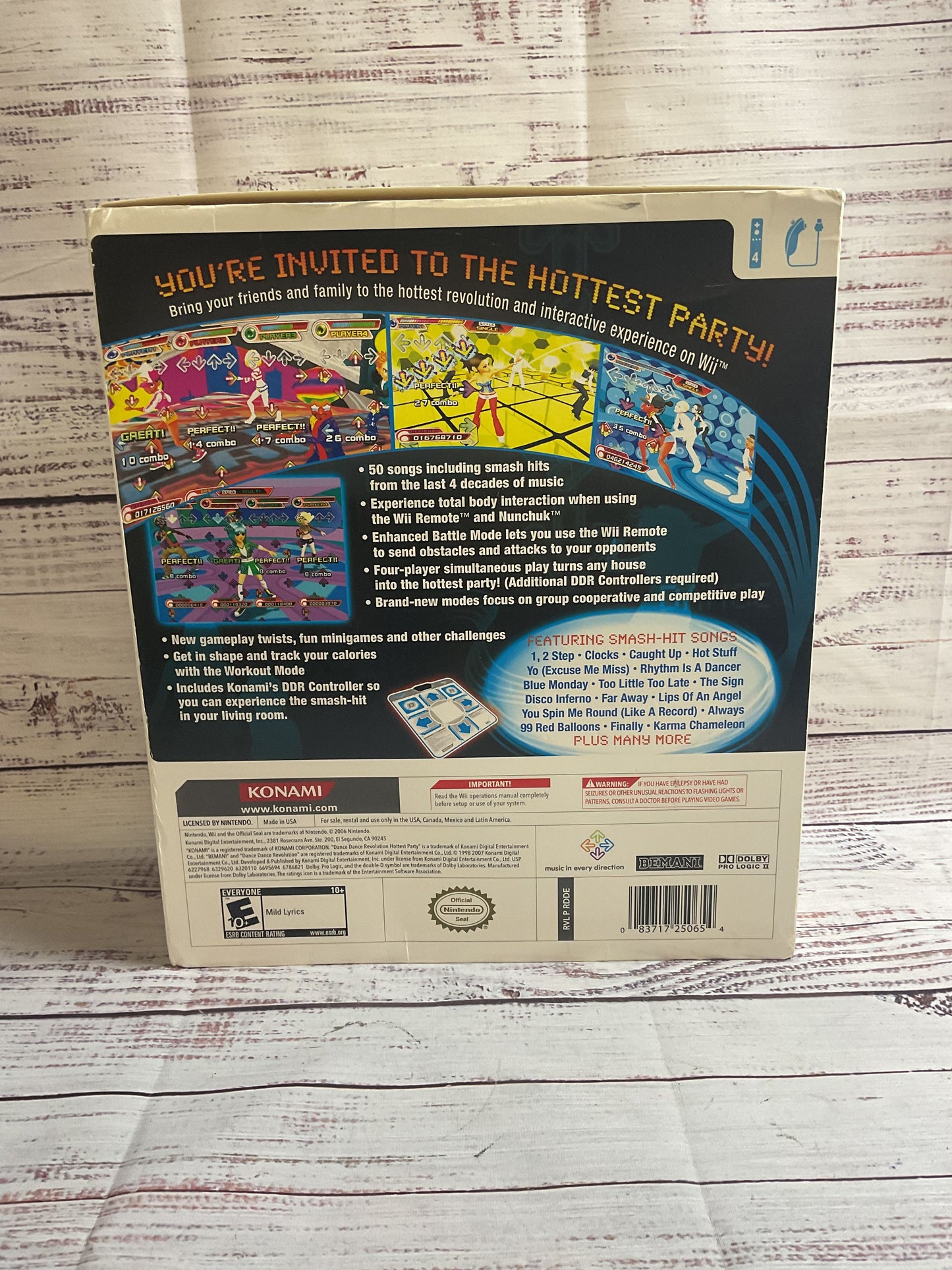 Wii Konami Dance Dance Revolution Hottest Party New With Dancepad