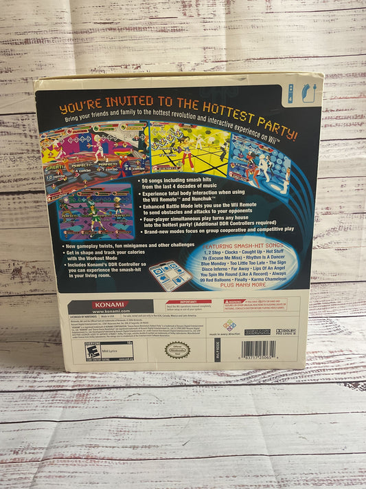 Wii Konami Dance Dance Revolution Hottest Party New With Dancepad
