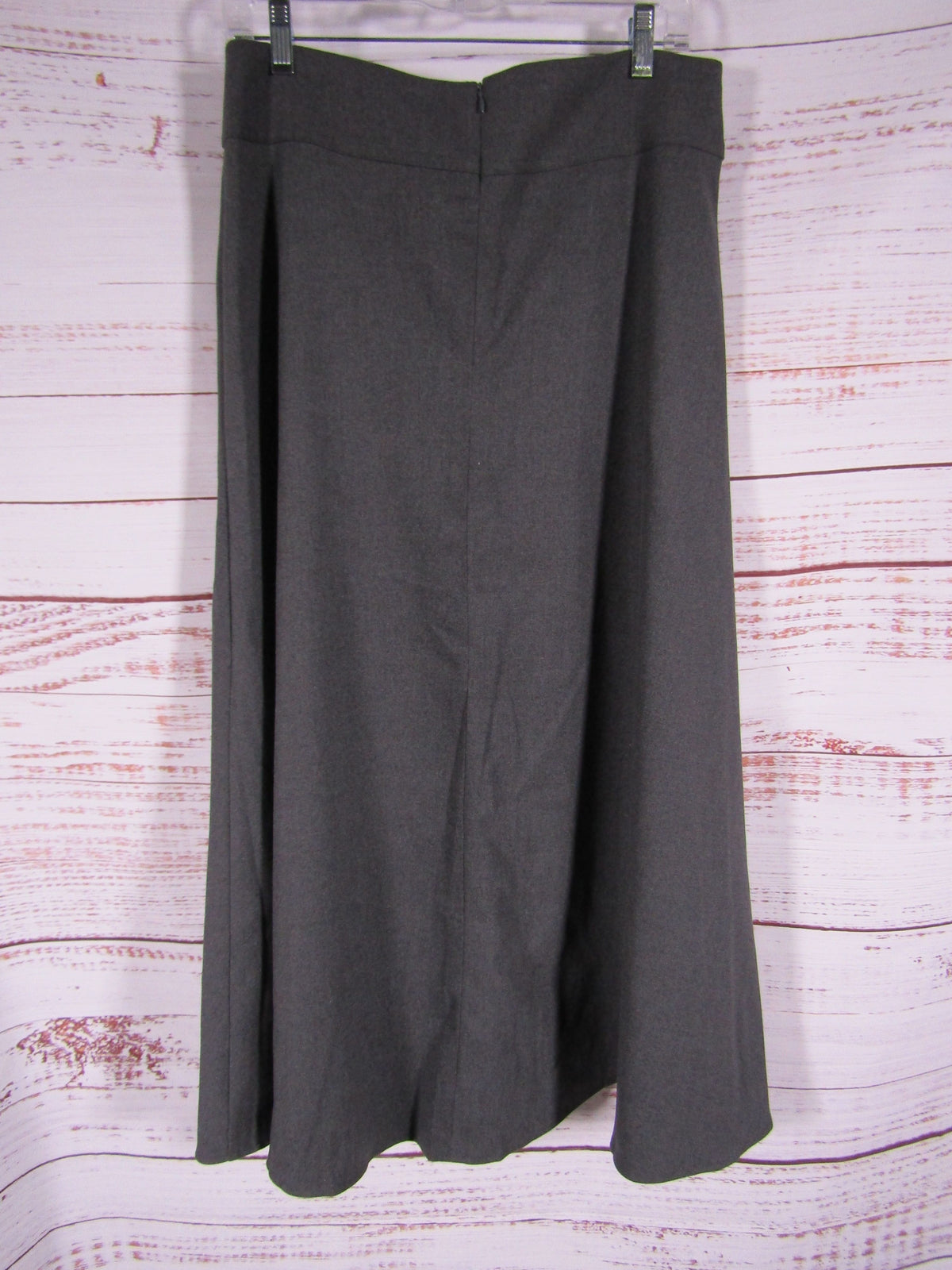 Amara Couture Women's Gray Cotton Blend A-Line Yoke Skirt Size M