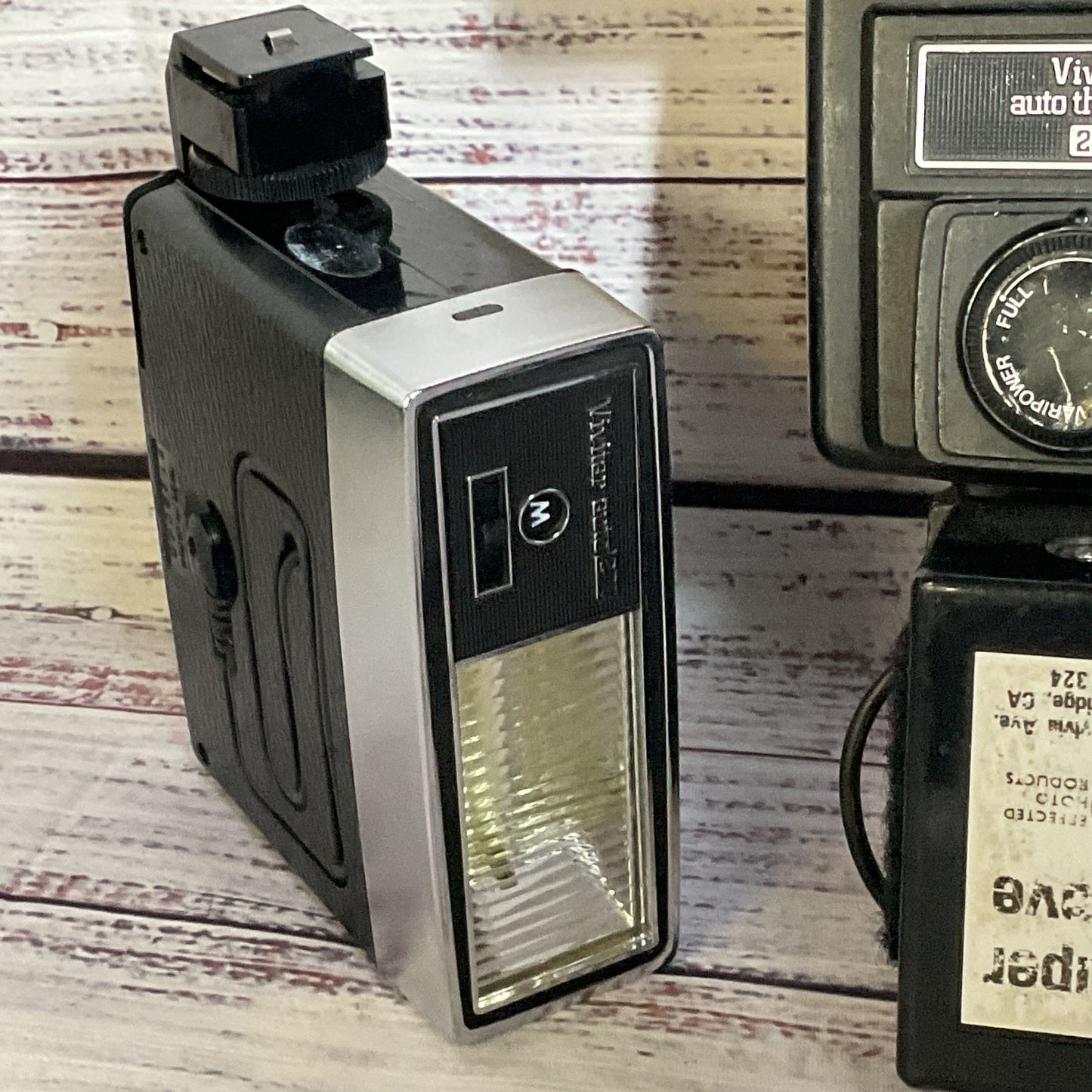 VTG. VIVITAR Auto 271 & Auto Thyristor 283 Camera Flash - Set of 2 (AS-IS)