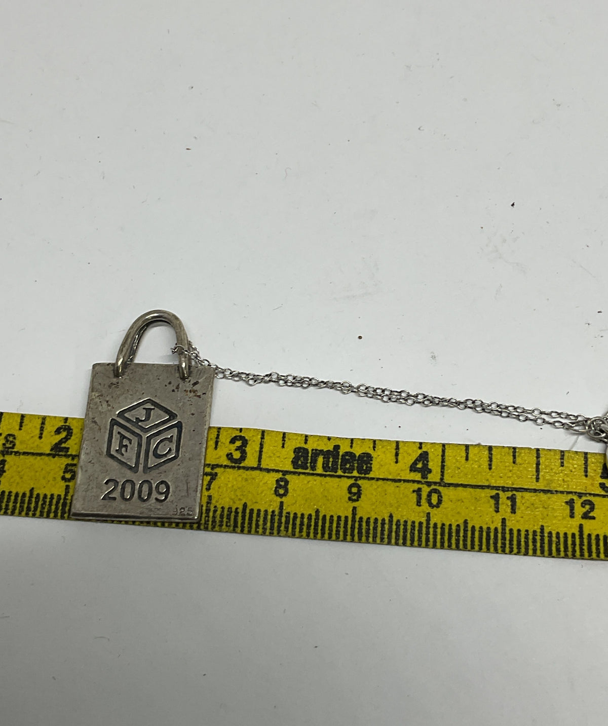 Sterling Silver Pendant JFC 2009 with Chain Necklace
