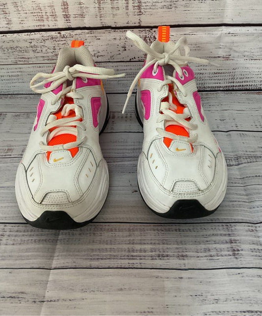 Women's Nike M2K Tekno White Pink Orange Sneaker Size 6
