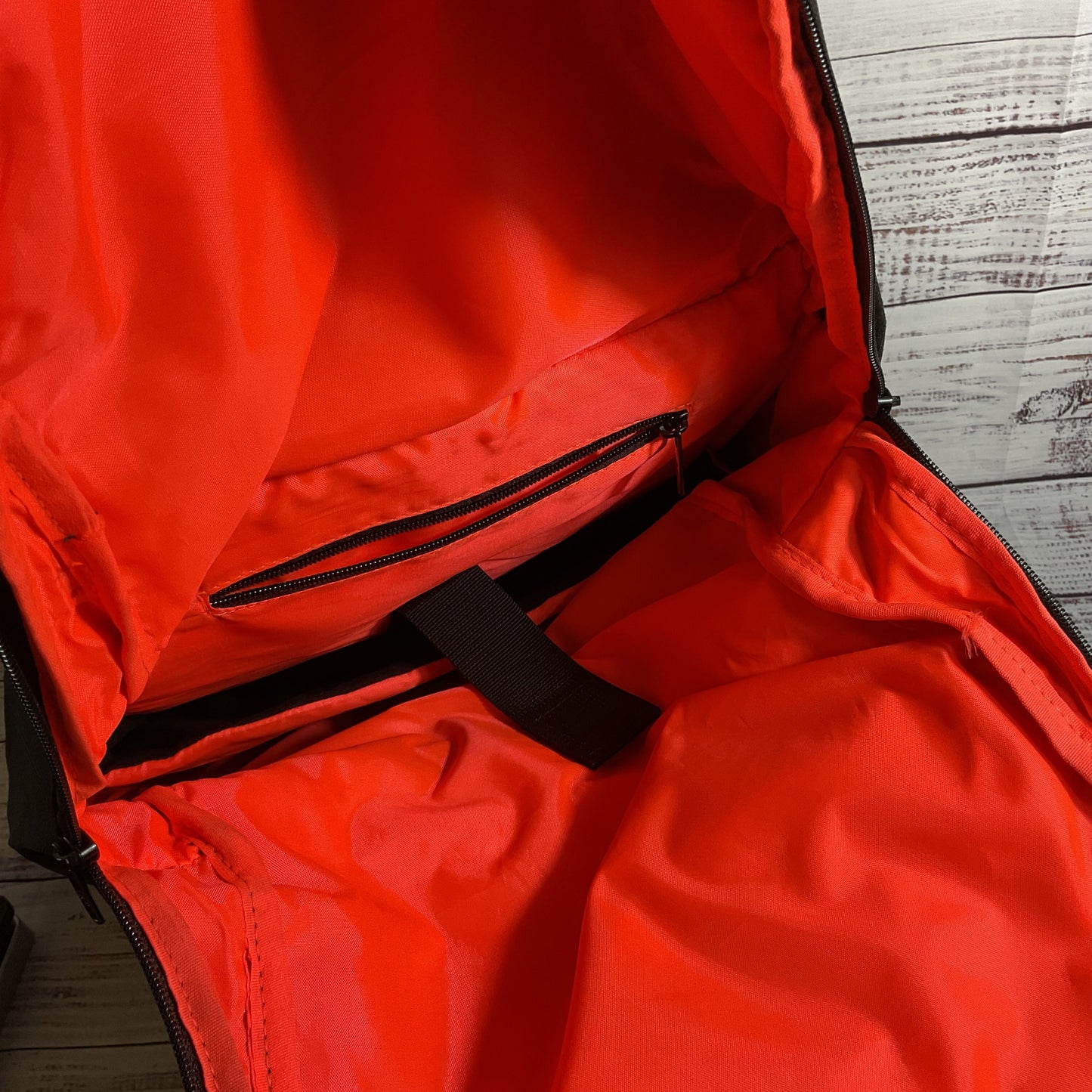 NEW BALANCE Black with Neon Orange Accent Flap Backpack- GREAT CONDITION