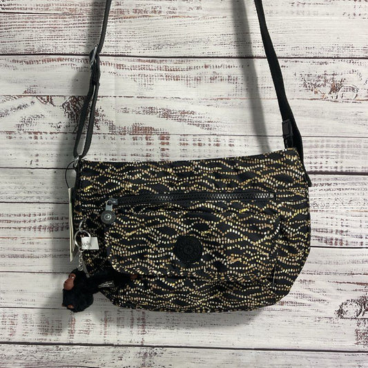 NWT Kipling Syro Disco Glam Print Nylon Crossbody Bag w/ Monkey Keychain