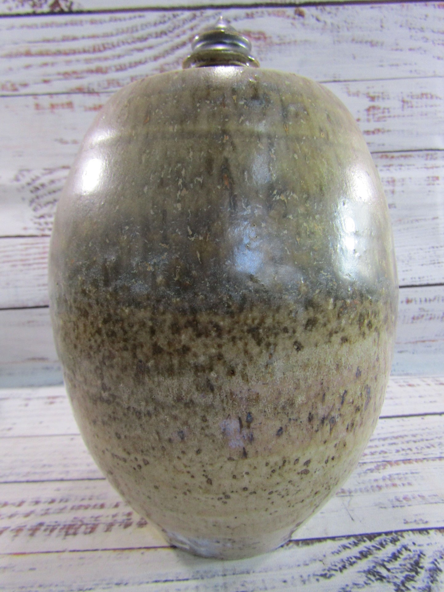 Handcrafted Artist Signed Glazed Ceramic Jar