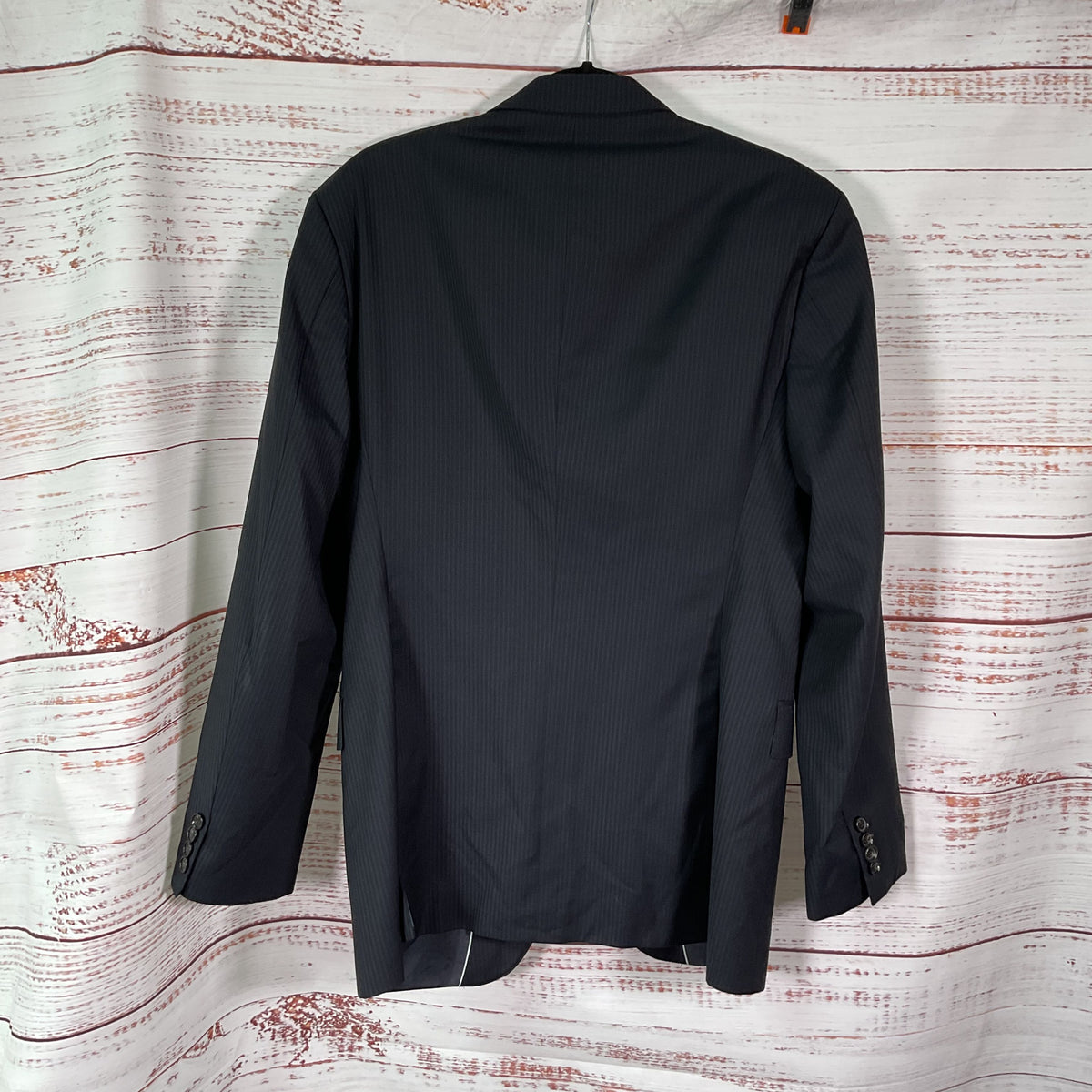 Hugo Boss Black Striped Non Shatnez 2 Button Blazer Jacket - Size 40L