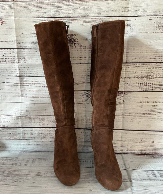 Women's Cole Haan/Nike Air Brown Suede Wedge Knee High Size 8